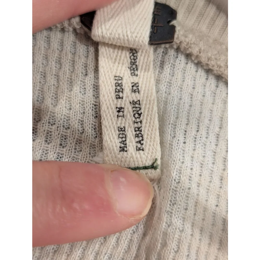 Women's We The Free Beige Long Sleeve Top Size XS - Picture 7 of 8